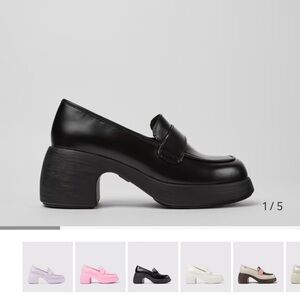 Camper Black Platform Thelma Loafers